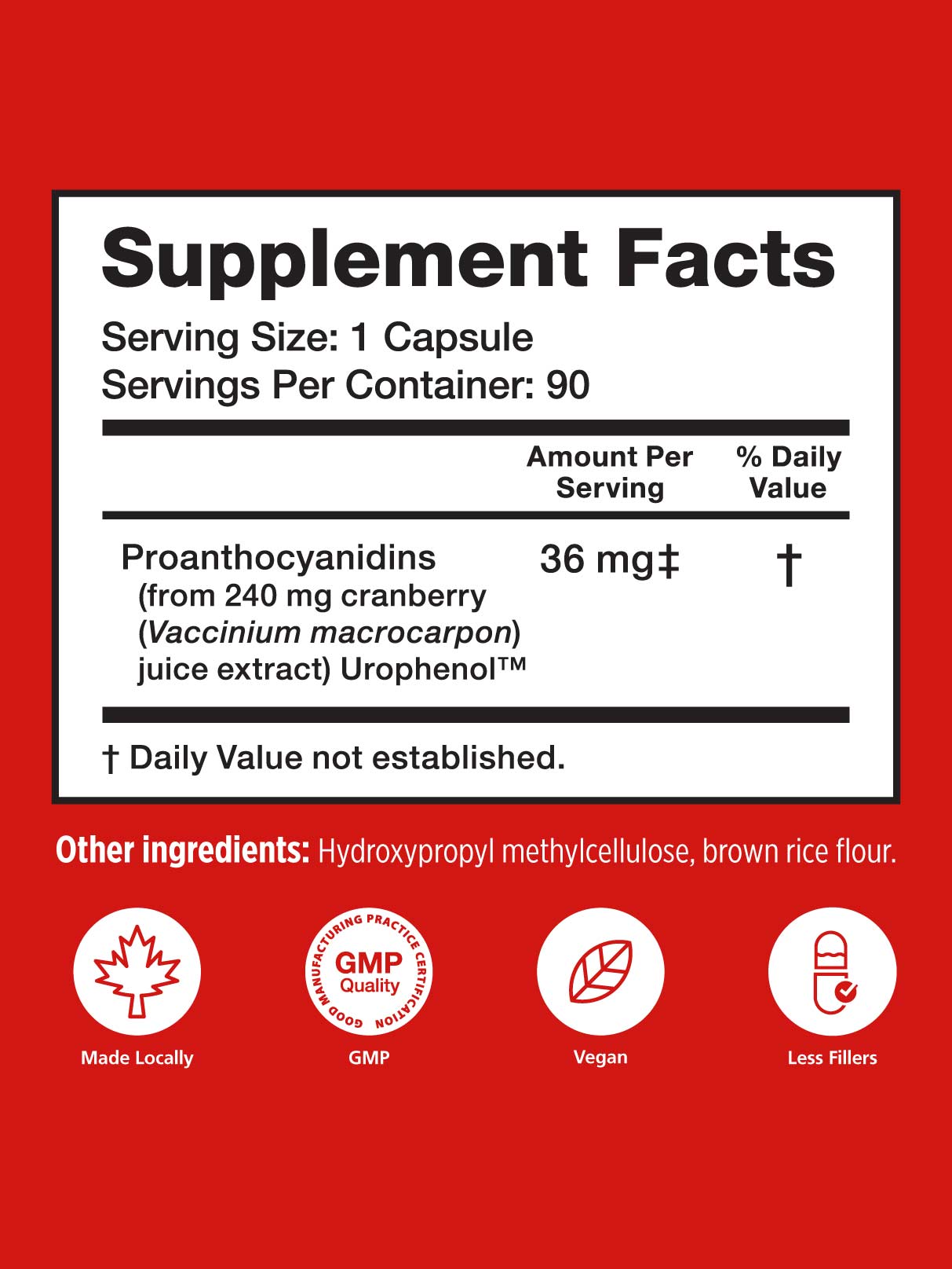 Cranberry PACs Supplement